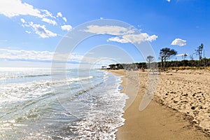 Natural beach Marina di Alberese in Toscana in Italy