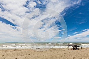 Natural beach Marina di Alberese in Toscana in Italy