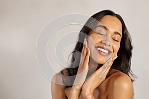 Natural beauty woman relaxing after beauty treatment