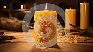 natural beeswax candle