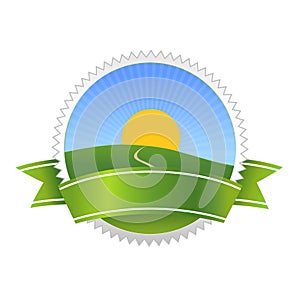 Natural bio food badge symbol