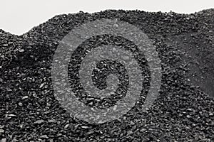 Natural black coals for background. Industrial coals