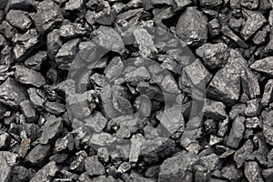 Natural black coals for background. Industrial coals