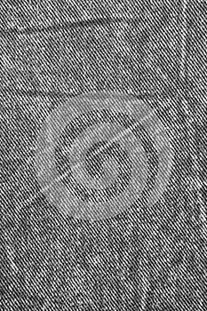 Natural Black Linen Denim Cotton Chinos Jeans Texture, Detailed Vertical Background Closeup photo