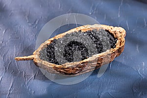 Natural black salt of Hawaii