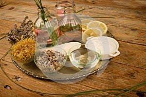 Natural body lotions assortment