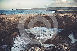 View of the Natural Bridge, Aruba