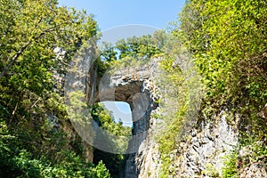 Natural Bridge geological formation in Rockbridge County, Virginia