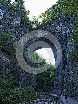 The Natural Bridge in Rockbridge County, Virginia, once owned by Thomas Jefferson