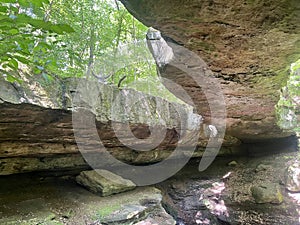 The natural bridge in Rockbridge Ohio photo