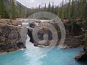 Natural bridge in Yoho National Park  BC  Canada.