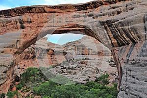 Natural Bridges National Monument with Sipapu Bridge at Armstrong Canyon, Southwest Desert, Utah photo