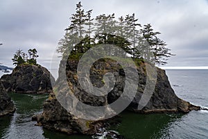 Natural Bridges and Stone Arches on the Pacific Coast of Oregon.