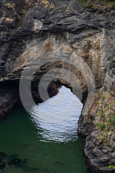 Natural Bridges and Stone Arches on the Pacific Coast of Oregon.
