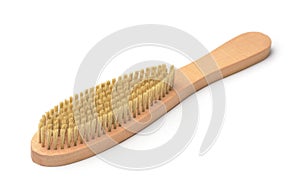 Natural bristle clothes wooden brush photo