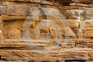 Natural brown canyon cliff texture wall background.