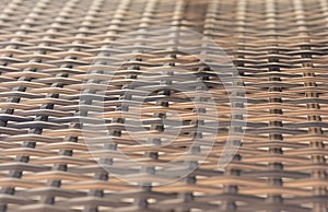 Natural brown texture of wicker rods, Wicker rattan texture, closeup.