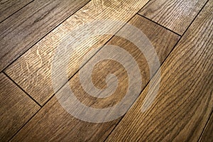 Natural brown texture wooden parquet floor boards