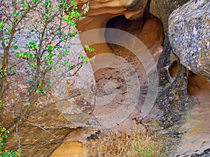 Natural Cave in Colorado Sandstone
