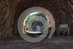 Natural cave in the Zingaro reserve