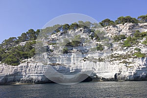 Natural caves in the south coast of Menorca