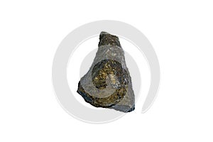 natural chalcopyrite gem stone on the white background