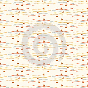 Natural chic boho foliage seamless pattern in ditzy wildflower style. Hand drawn organic botanics fashion print. Modern photo