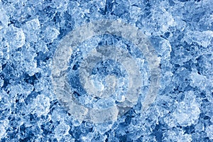 The natural chopped ice crystals