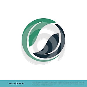 Natural Circle Leaves Icon Vector Logo Template Illustration Design. Vector EPS 10