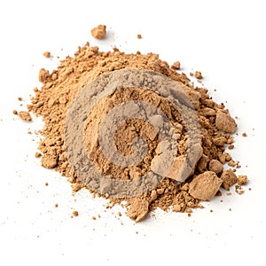 Natural clay texture background isolated on white background