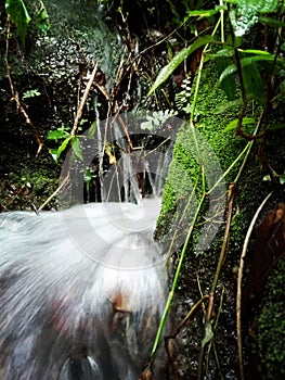 Natural  colorful  beutiful  the waterfall