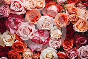 Natural colorful roses background