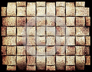 Natural cork grid abstract background