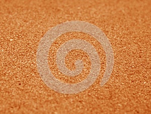 Natural cork texture with blur effect in orange color