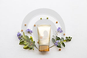 Natural cosmetic for skin face sunscreen spf50