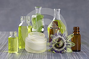 Natural cosmetics collection - cream, essential and aromatic oil