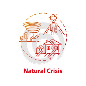 Natural crisis concept icon