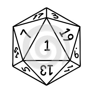 natural 1 D20 dice roll illustration