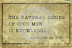 Natural desire DaVinci