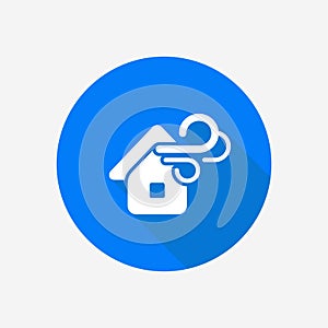 Hurricane icon. Natural disaster flat style vector icon. photo