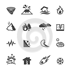 Natural disaster icons