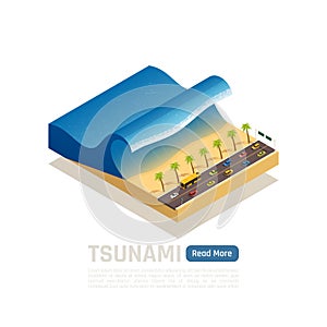 Natural Disaster Isometric Composition