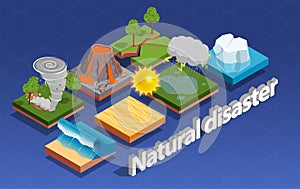 Natural Disaster Isometric Composition photo
