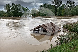 Natural disasters concept. Floods. photo