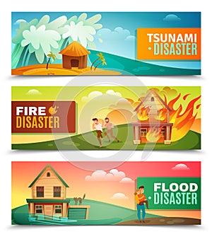 Natural Disasters Horizontal Banners