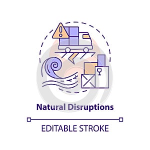 Natural disruptions concept icon