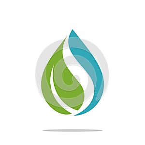 Natural Drop Water Spa Logo Template Illustration Design. Vector EPS 10