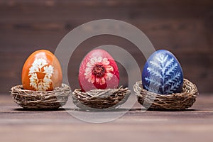Natural dyed easter eggs