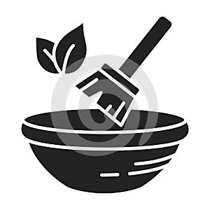 Natural dyes. Green manufacturing process black line icon. Pictogram for web page, mobile app, promo. UI UX GUI design element.