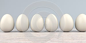 Natural Easter Eggs Wooden Table